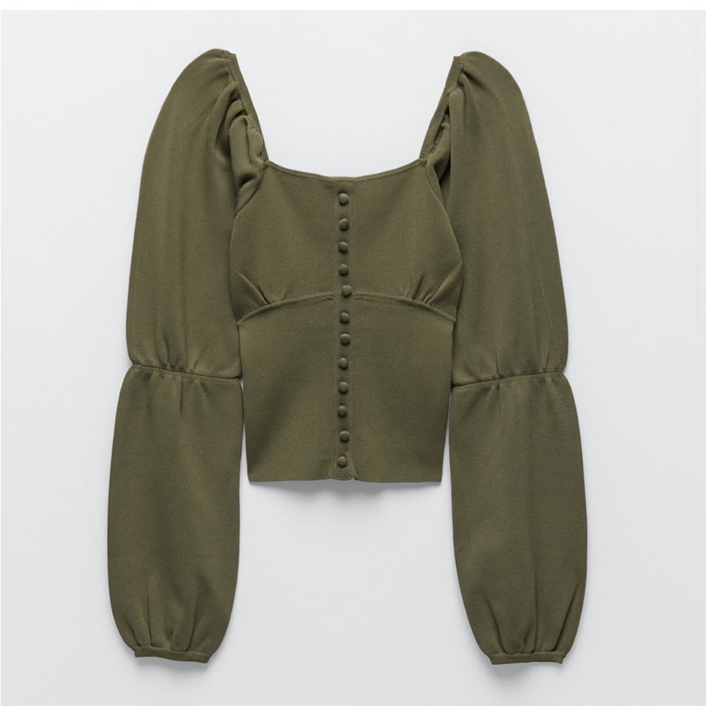 Zara Puff Sleeve Knit Top